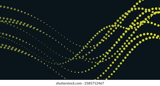yellow wavy halftone background. Dots pop art sport style vector background eps10