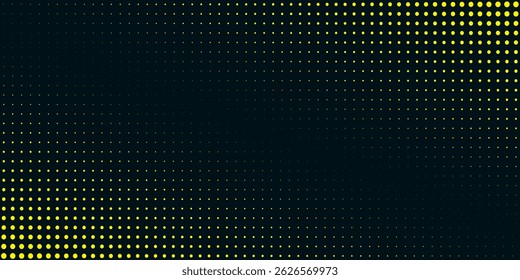 fundo de meio-tom ondulado amarelo. Pontos pop art esporte estilo vetor ilustração. ilustração de fundo moderna