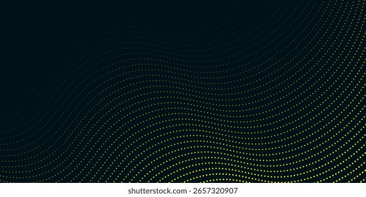 Fondo de semitono ondulado amarillo. Ilustración vectorial de estilo deportivo de arte pop Dots. moderno. eps10