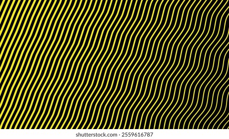 Yellow wavy stripes line abstract seamless pattern background