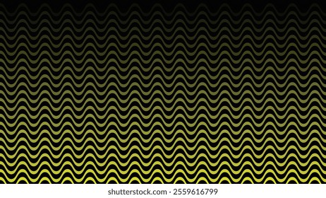 Yellow wavy stripes line abstract seamless pattern background