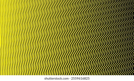 Yellow wavy stripes line abstract seamless pattern background