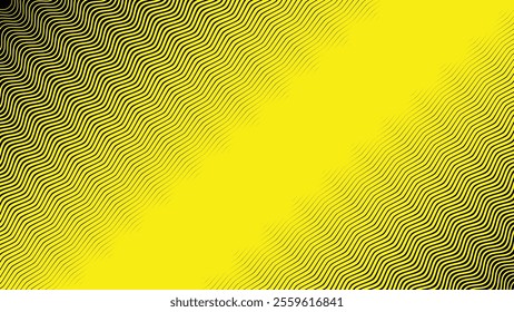 Yellow wavy stripes line abstract seamless pattern background