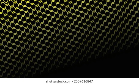 Yellow wavy stripes line abstract seamless pattern background
