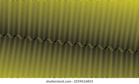 Yellow wavy stripes line abstract seamless pattern background