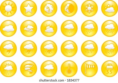 Yellow weather icons