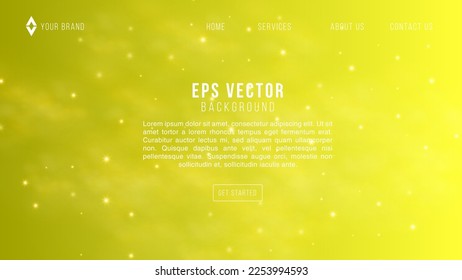 Yellow web banners templates. Presentation. Space explore. Children cartoon vector illustration. Science. Horizontal banners. EPS 10