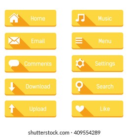 yellow web buttons icon