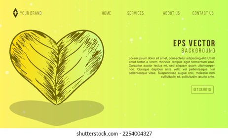 Diseño web amarillo Diseño de fondo otoñal con hojas de hoja y botánicas para plantilla de sitio web