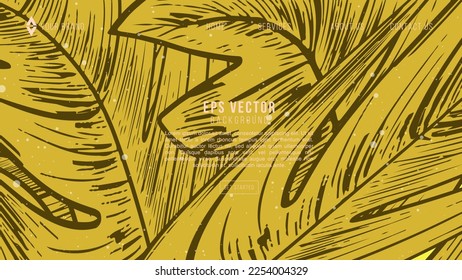 Yellow web design Autumn background design with leaf and botanical leaves for website template