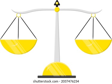 Yellow Weight scale, illustration, vector on white background.