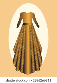 
YELLOW WESTERN BRIDE FROCK WITH GOLDEN DETAILING YELLOW BELT FROCK FOR BRIDE
