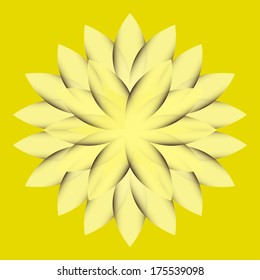 Yellow Wheel Flower transparent 