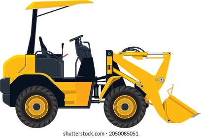 Máquina de construcción de cargador de rueda amarilla