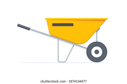 The Yellow Wheelbarrow. Isolated Vector Illustration