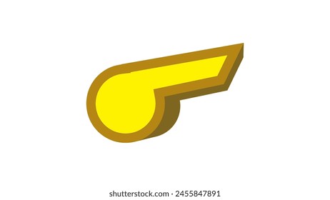 Silbato Amarillo - Vector Abstractas de la obra de arte