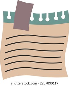 Yellow and white adhesive, sticky, masking, duct tape strips for text are on squared gray background. Vector illustration. Note paper