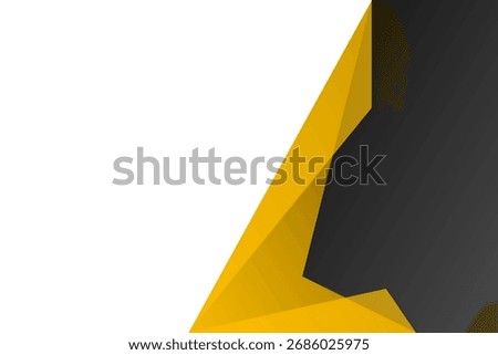 Yellow and white arrow abstract background with technology concept for template, poster, wallpaper, flyer design. Vector illustration	