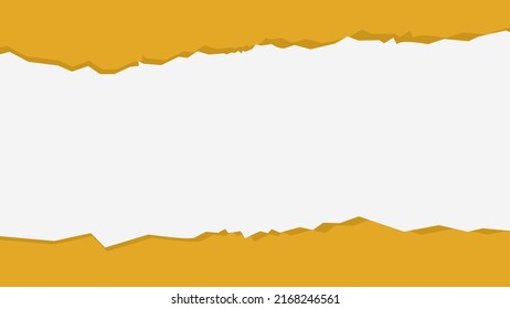plantilla de fondo amarillo y blanco con estilo de papel roto