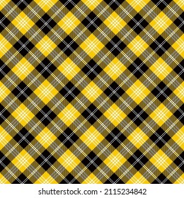 Yellow, white and black argyle plaid. Tartan plaid pattern for textile, paper, shirt, jacket, tablecloth, and others