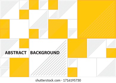 bloque amarillo y blanco con fondo abstracto de línea 
