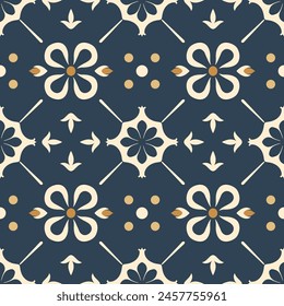 Vector de lujo amarillo, blanco y azul sin patrón. Adorno, motivos tradicionales, étnicos, árabes, turcos, indios. Ideal para tela y textil, Fondo de pantalla, diseño de empaque o cualquier idea deseada.