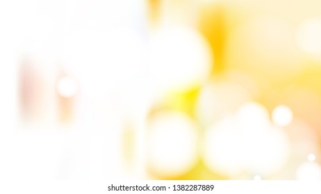 Yellow and White Blurred Bokeh Background