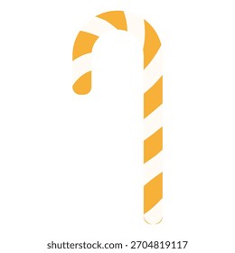 yellow and white candy cane festive christmas candy vector art