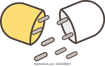 yellow white capsule pill icon