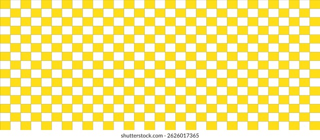 yellow and white checkered pattern, Checkerboard seamless pattern, vector