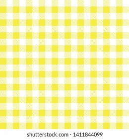 Yellow and white checkered seamless pattern