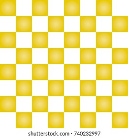 Yellow and white checkered seamless pattern.