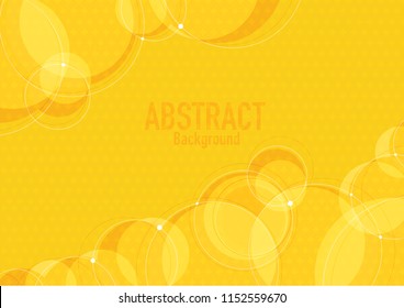 yellow and white Circle abstract background  vector illustration
