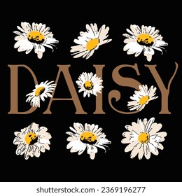 yellow and white daisy print pattern