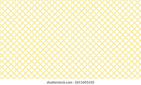 Yellow and white diagonal background. Plaid checkered seamless pattern.