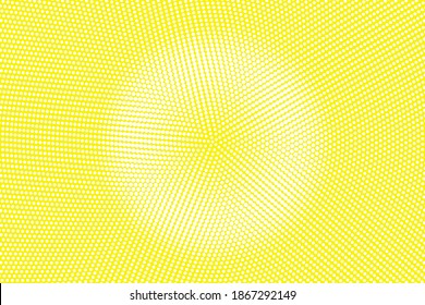Fondo vector de medio tono de puntos amarillo y blanco