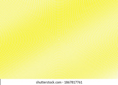 Yellow and white dotted halftone vector background. Subtle halftone digital texture. Faded dotted gradient. Comic effect overlay. Retro dot pattern on transparent back. Graphic halftone perforated