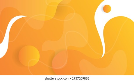 yellow and white fluid background. great for banner, poster, presentation, website.