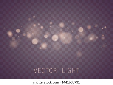	
Yellow White Gold Light abstract glowing bokeh lights effect isolated on transparent background. Festive purple and golden luminous background. Christmas concept. Blurred light frame. Vector 