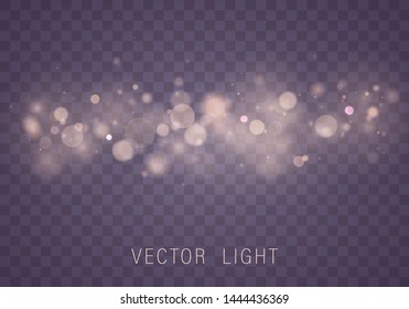 	
Yellow White Gold Light abstract glowing bokeh lights effect isolated on transparent background. Festive purple and golden luminous background. Christmas concept. Blurred light frame. Vector 