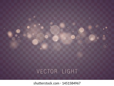 	
Yellow White Gold Light abstract glowing bokeh lights effect isolated on transparent background. Festive purple and golden luminous background. Christmas concept. Blurred light frame. Vector 