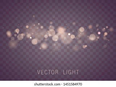 	
Yellow White Gold Light abstract glowing bokeh lights effect isolated on transparent background. Festive purple and golden luminous background. Christmas concept. Blurred light frame. Vector 