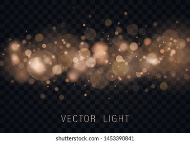 	
Yellow White Gold Light abstract glowing bokeh lights effect isolated on transparent background. Festive purple and golden luminous background. Christmas concept. Blurred light frame. Vector 