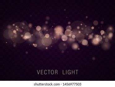 	
Yellow White Gold Light abstract glowing bokeh lights effect isolated on transparent background. Festive purple and golden luminous background. Christmas concept. Blurred light frame. Vector 