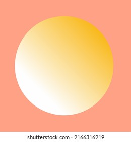 el gradiente amarillo y blanco se redondea sobre un fondo suave de color naranja.