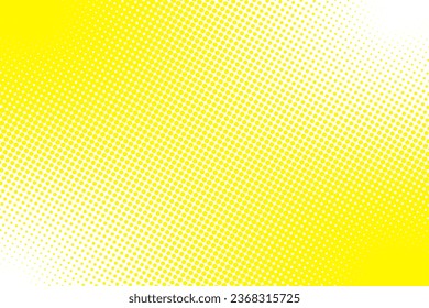 Yellow, white gradient color halftone background, pop art design. Comic book superhero dotted halftone texture