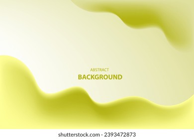 Yellow and white gradient wave modern background with space for text and message. template design