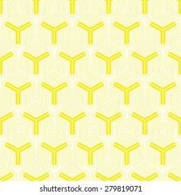 Yellow and white hexagon background - Vector Design Concept