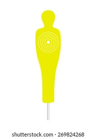 Yellow and white human target