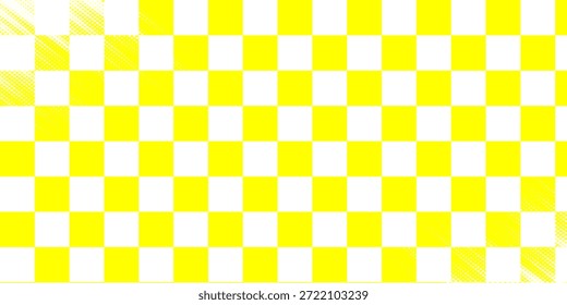 Yellow and white lattice vector illustration alternating into square shape medium size pattern. Eps 10 modern
